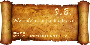 Vörösmarty Barbara névjegykártya