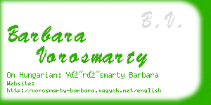 barbara vorosmarty business card
